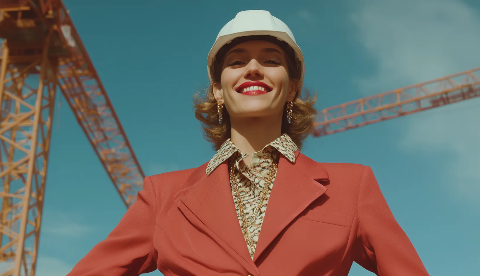 HI Assessments Built for New Era - Stylish professional in retro clothing talking on phone representing modern communication and future-focused human intelligence evaluation